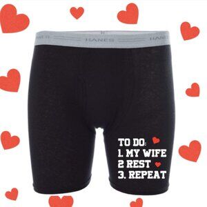 Personalized Men’s Underwear – Funny 'To Do: My Wife, Rest, Repeat